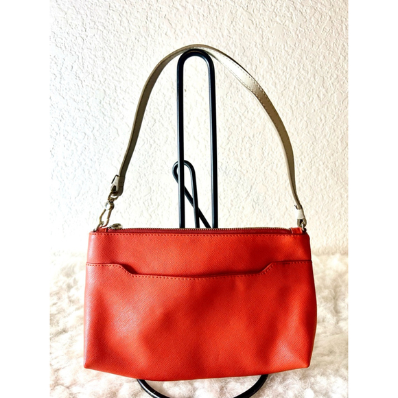 Furla red leather handbag small